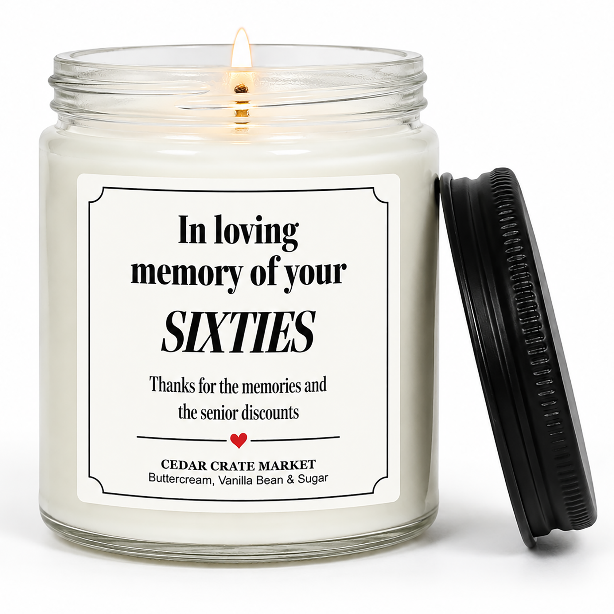 70th Birthday Candle - In Loving Memory of My 60s