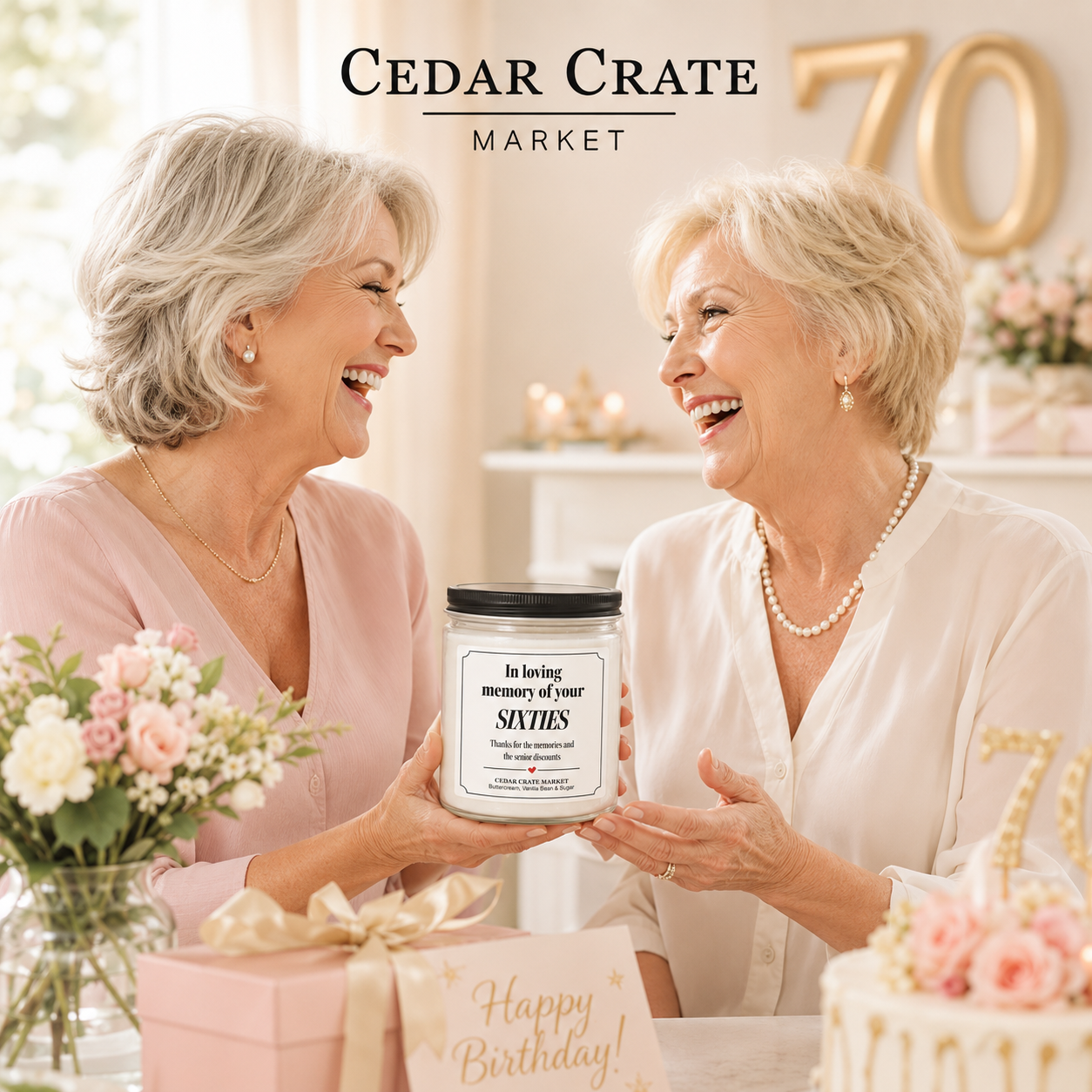 70th Birthday Candle - In Loving Memory of My 60s
