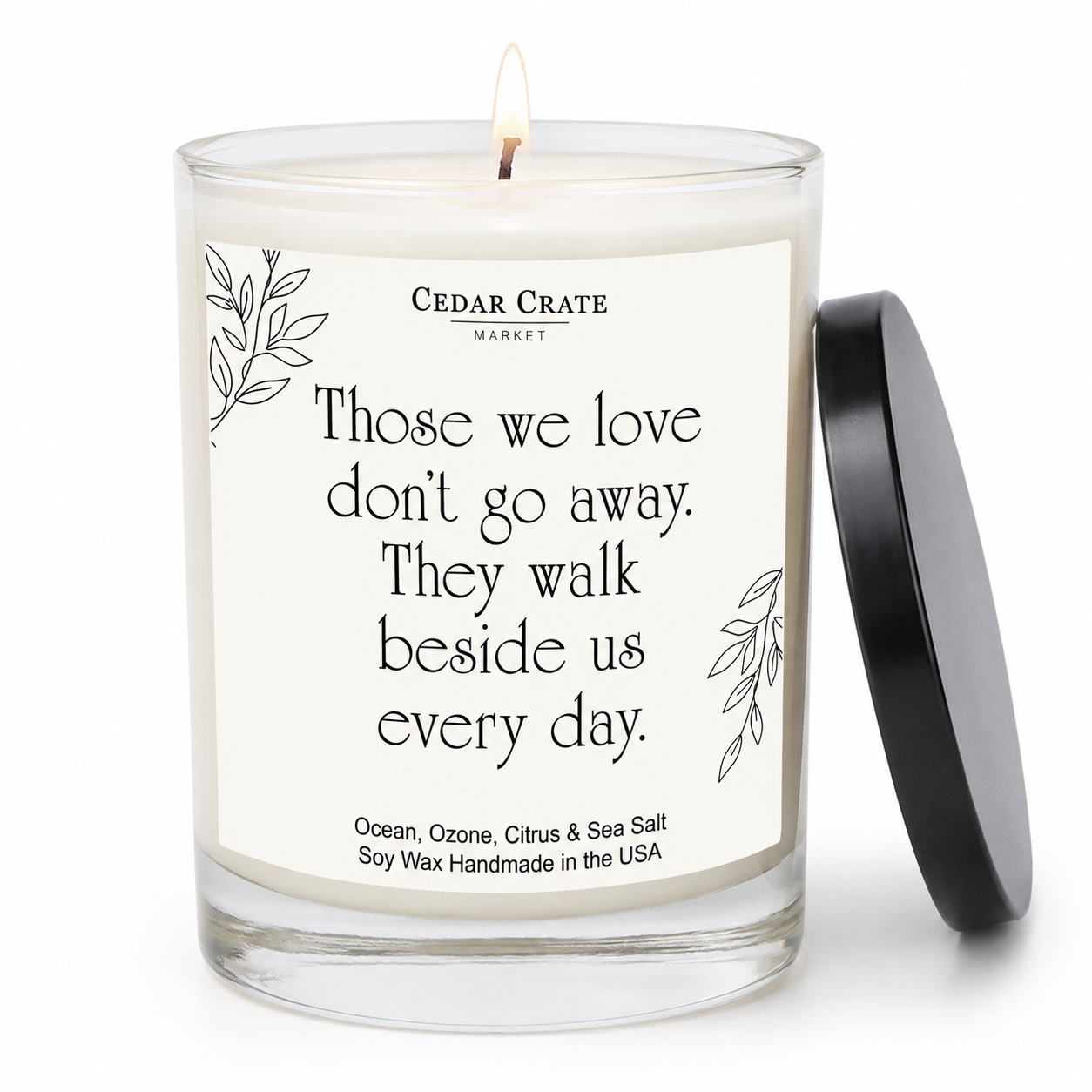 Memorial Candle - They Walk Beside Us Every Day