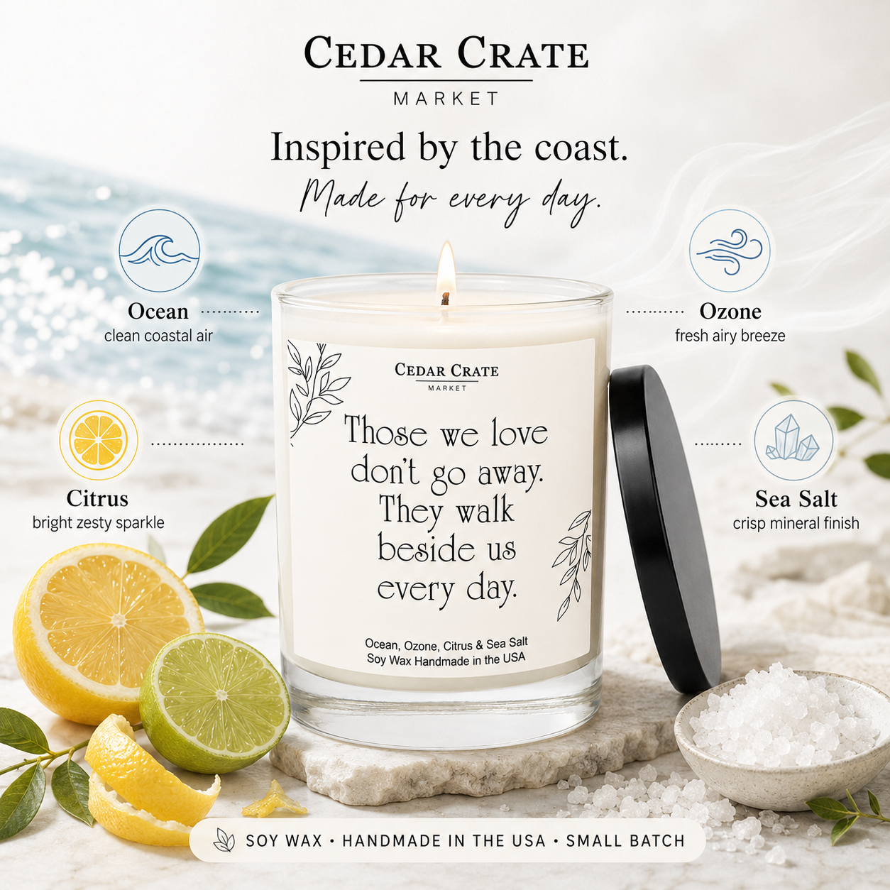 Memorial Candle - They Walk Beside Us Every Day