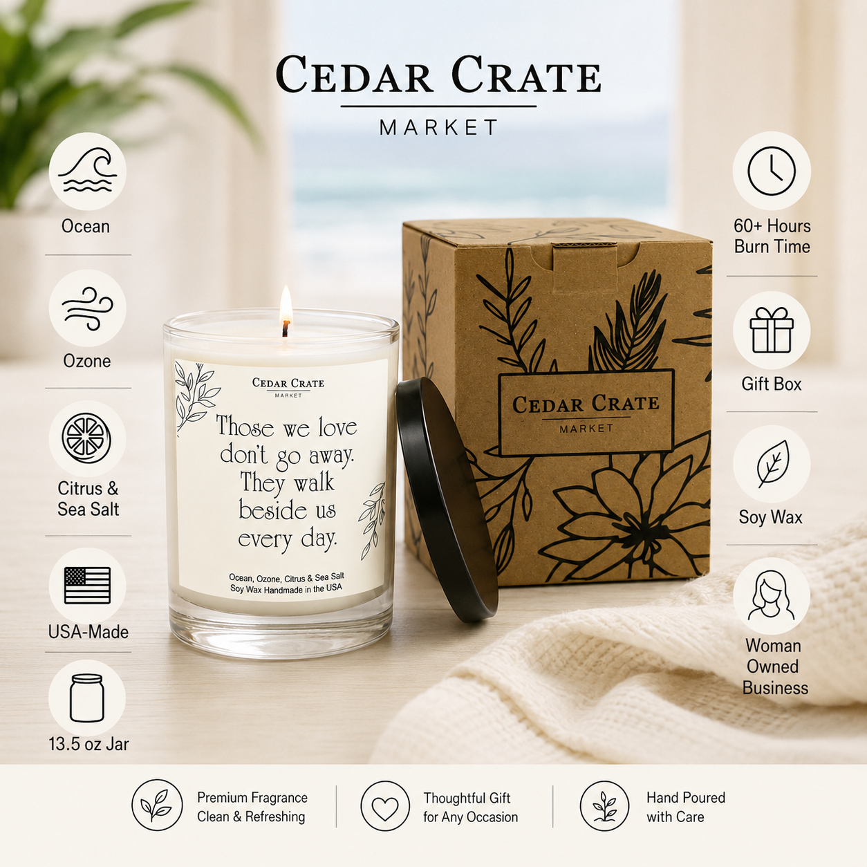 Memorial Candle - They Walk Beside Us Every Day