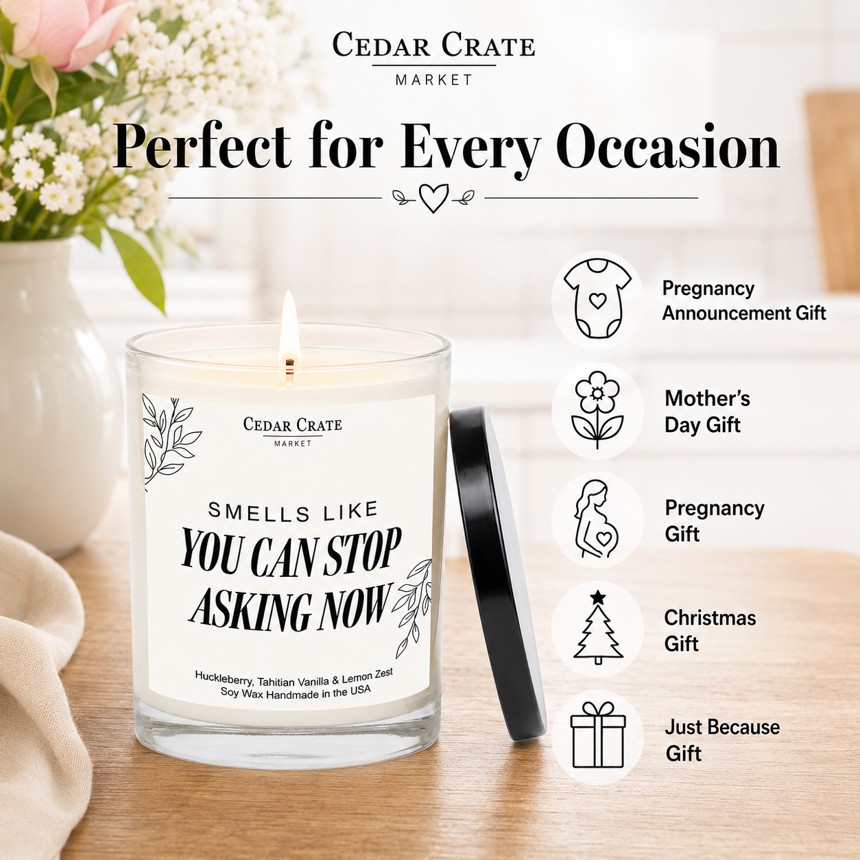 Pregnancy Candle - You Can Stop Asking Now