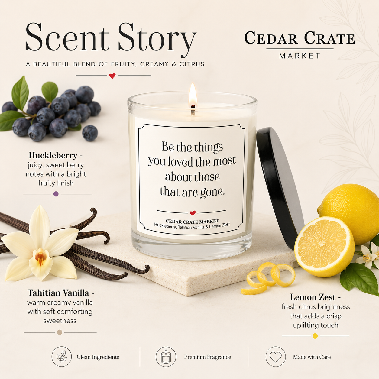 Memorial Candle - Be the Things You Loved Most