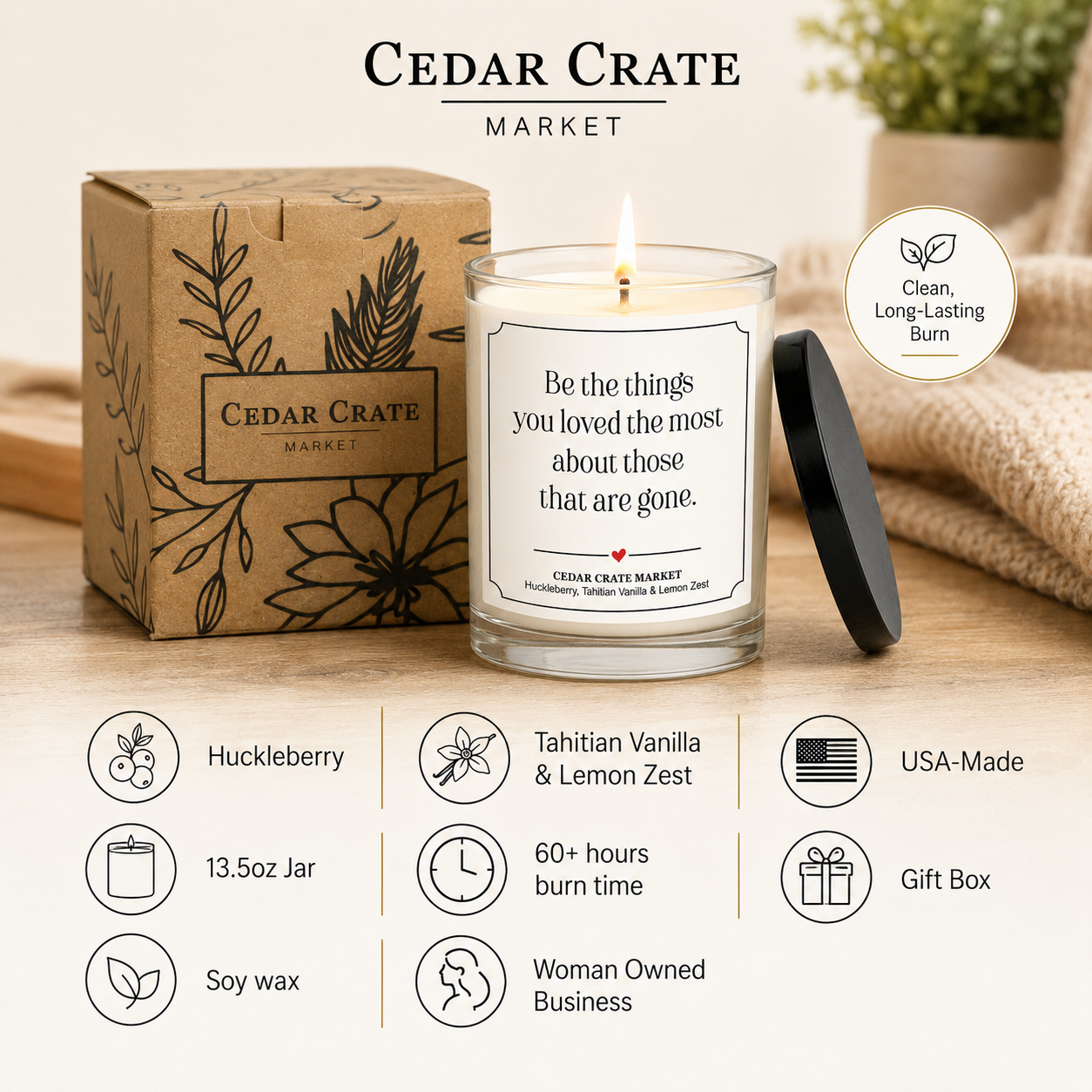 Memorial Candle - Be the Things You Loved Most