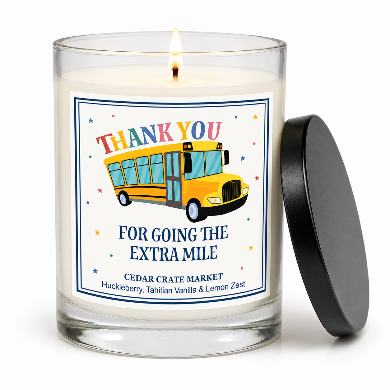 Bus Driver Candle - Thank You for Going the Extra Mile