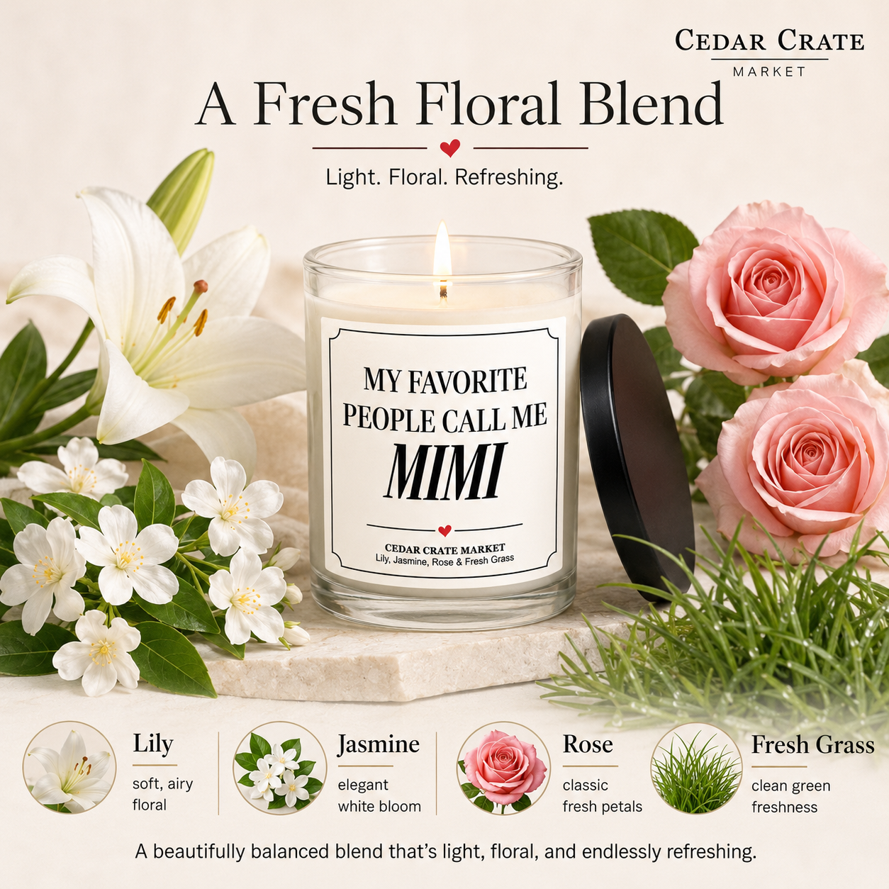 Mimi Candle - My Favorite People Call Me Mimi