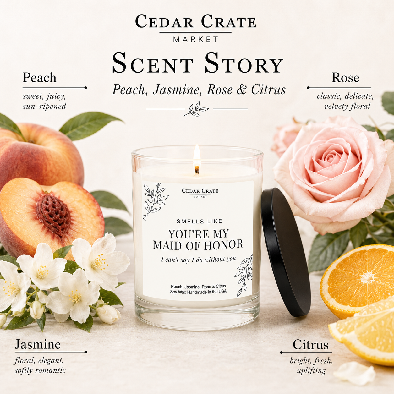 Maid of Honor Candle - I Can't Say I Do Without You