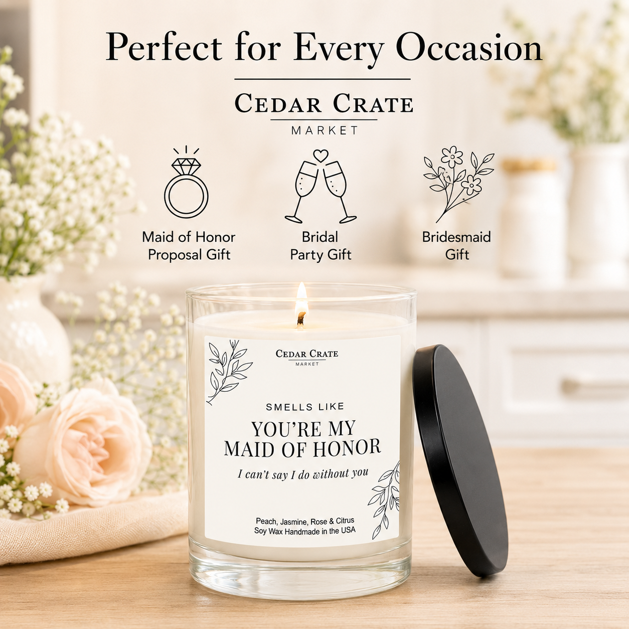 Maid of Honor Candle - I Can't Say I Do Without You