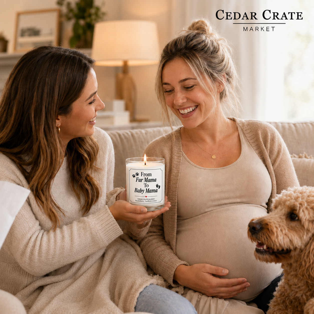 Mom To Be Candle - From Fur Mama to Baby Mama
