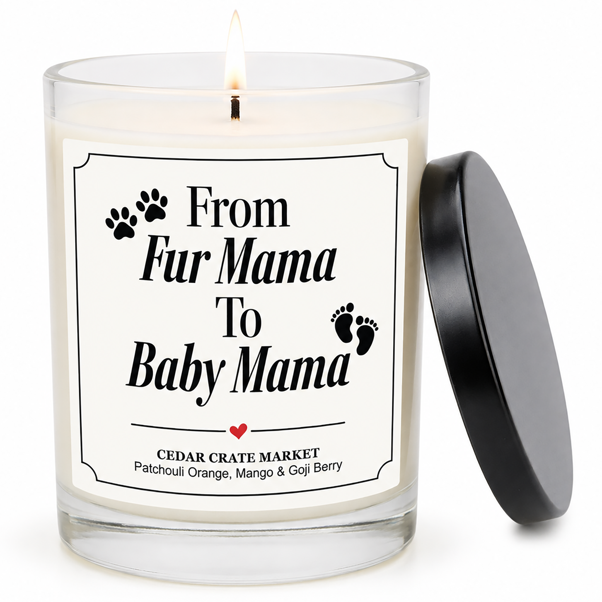 Mom To Be Candle - From Fur Mama to Baby Mama
