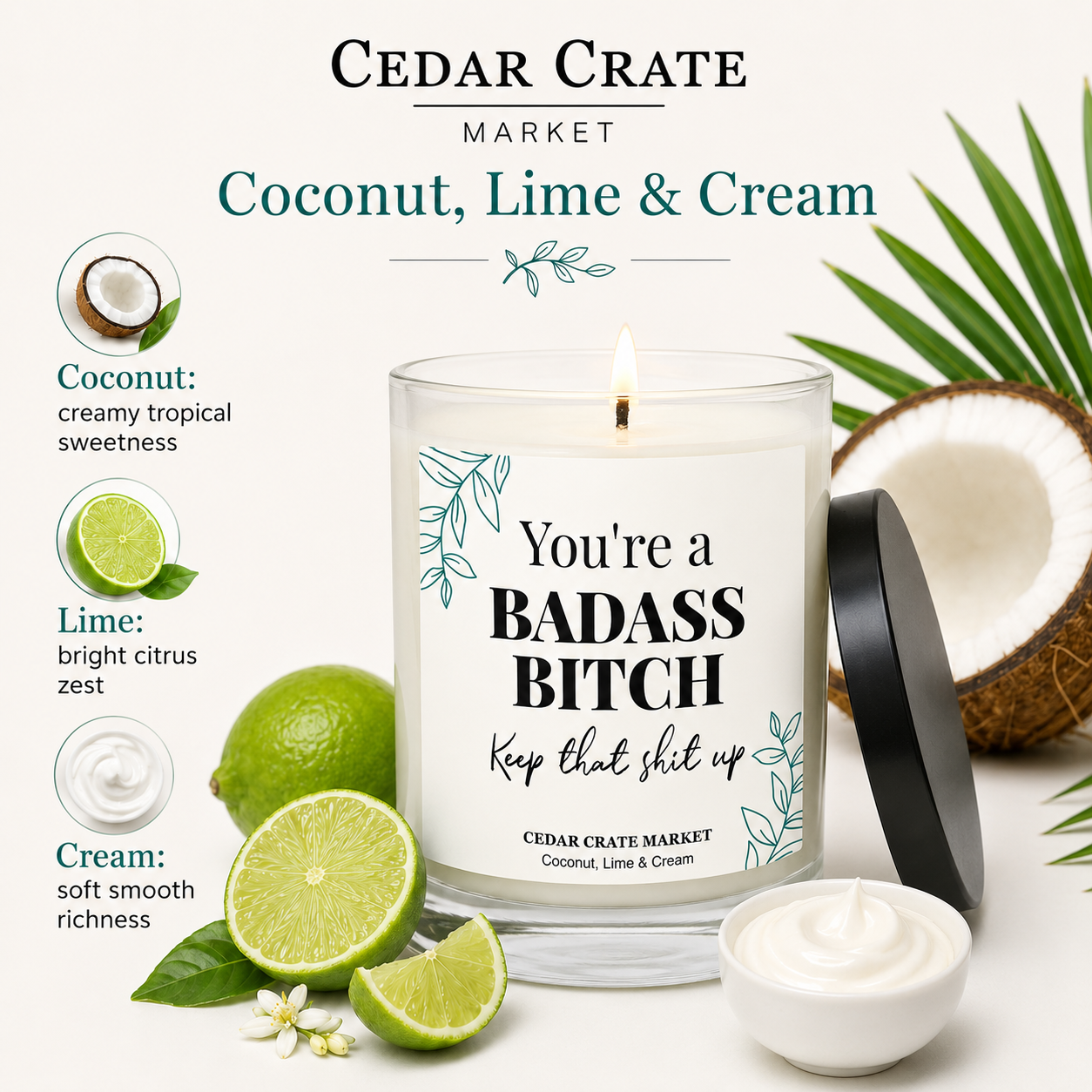 Best Friend Candle - You're a Badass Bitch