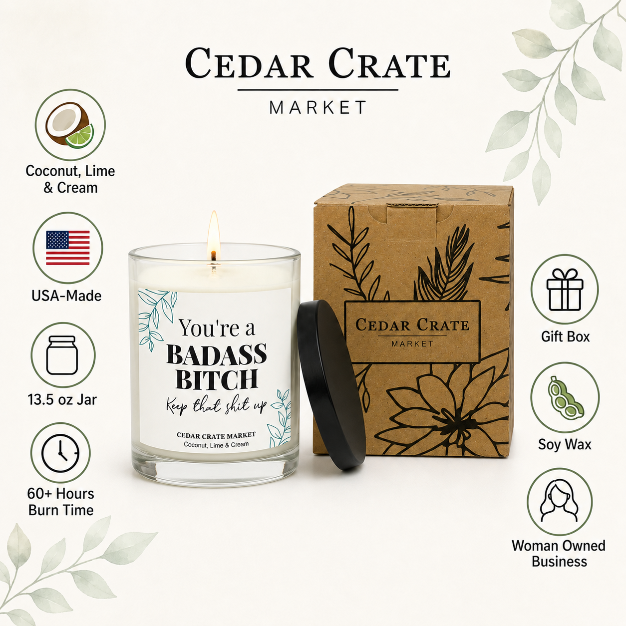 Best Friend Candle - You're a Badass Bitch