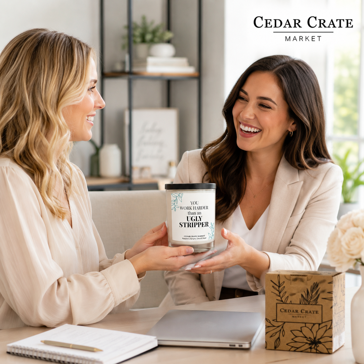 Coworker Candle - You Work Harder Than a Stripper