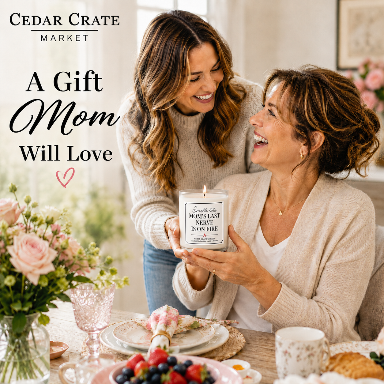 Mom Candle - Smells Like Mom's Last Nerve on Fire