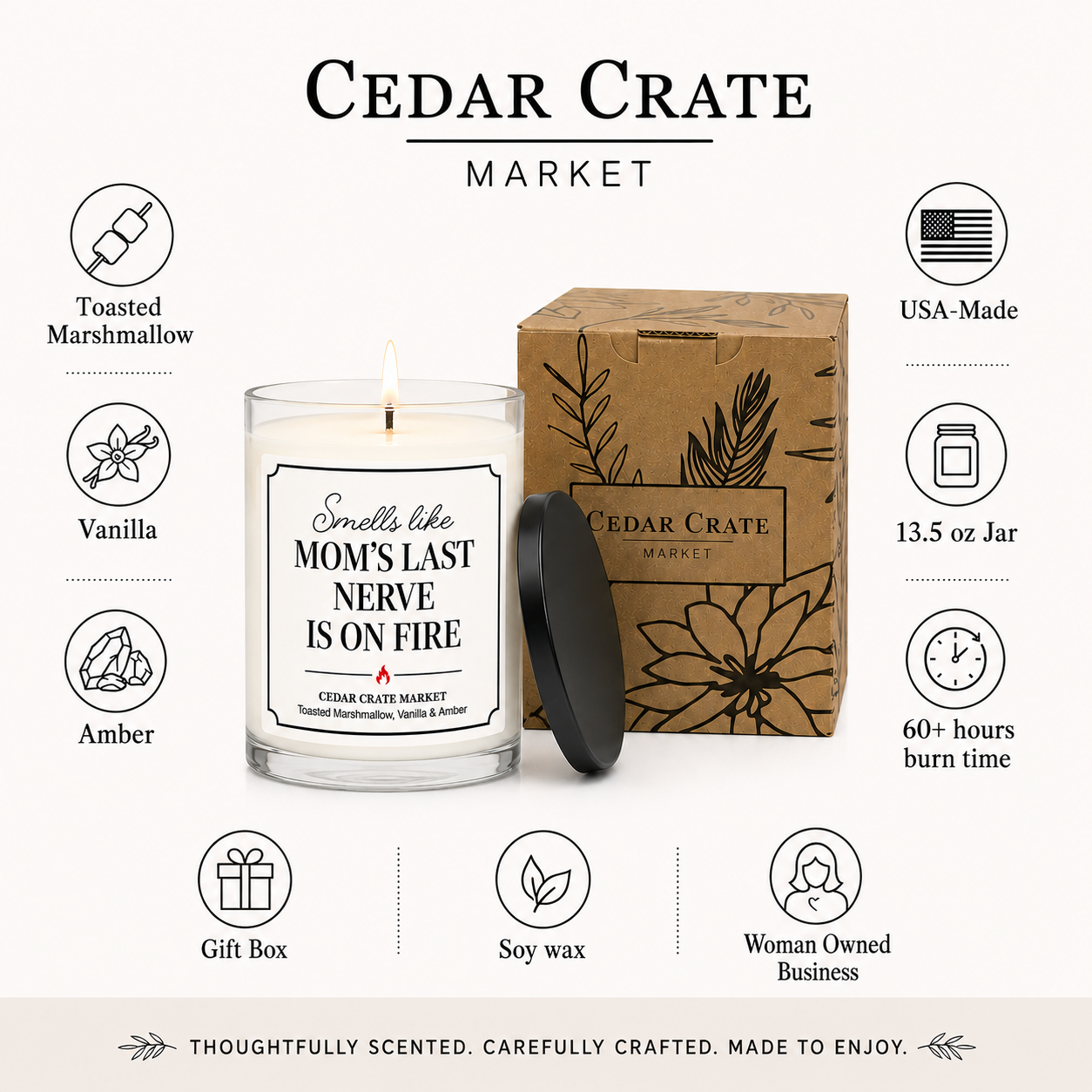 Mom Candle - Smells Like Mom's Last Nerve on Fire