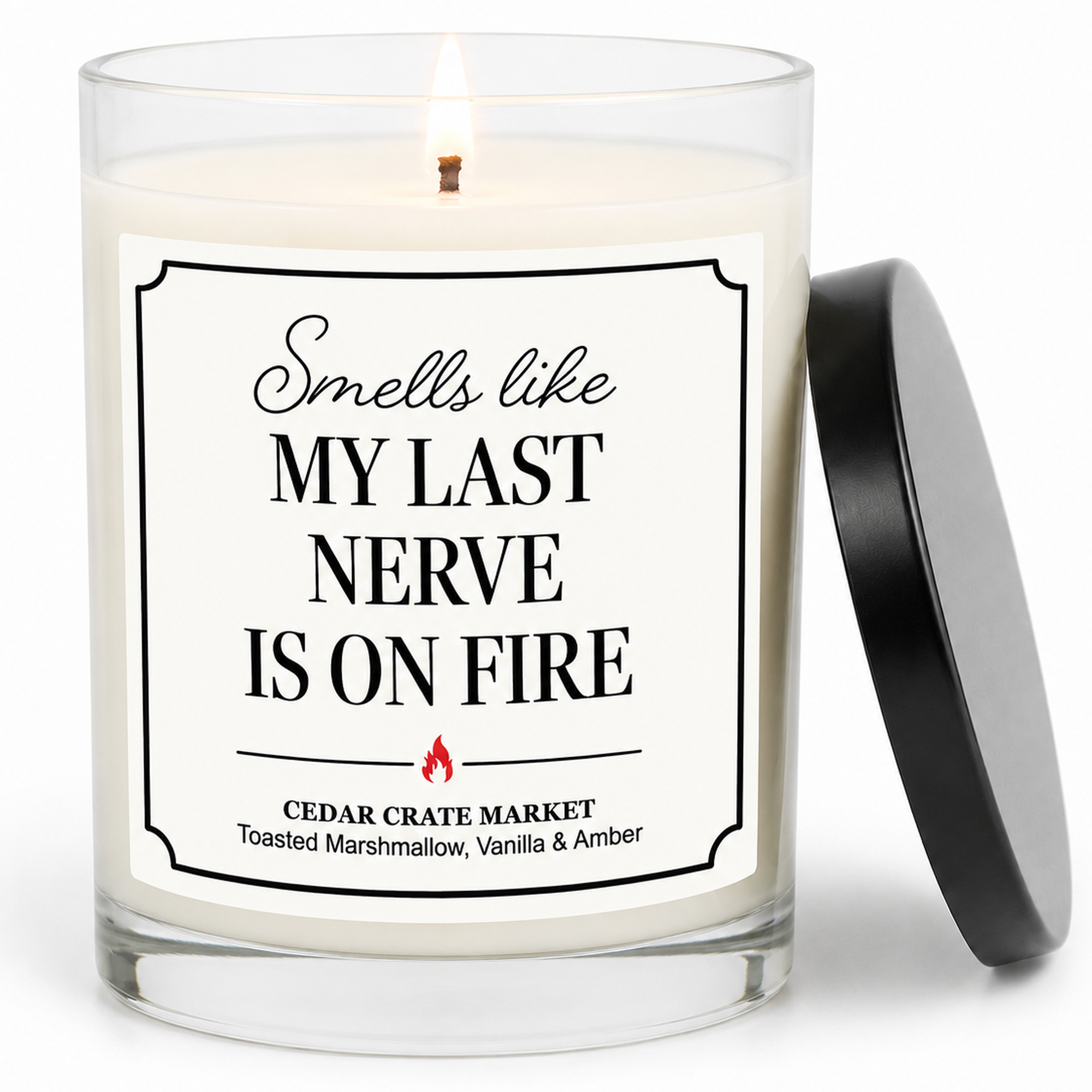 Funny Candle - Smells Like My Last Nerve on Fire