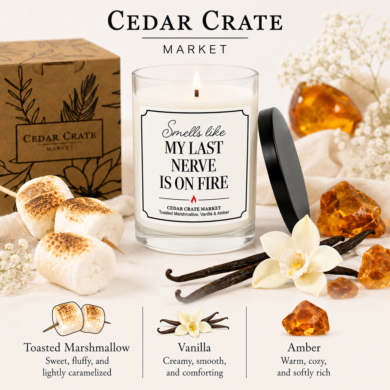 Funny Candle - Smells Like My Last Nerve on Fire