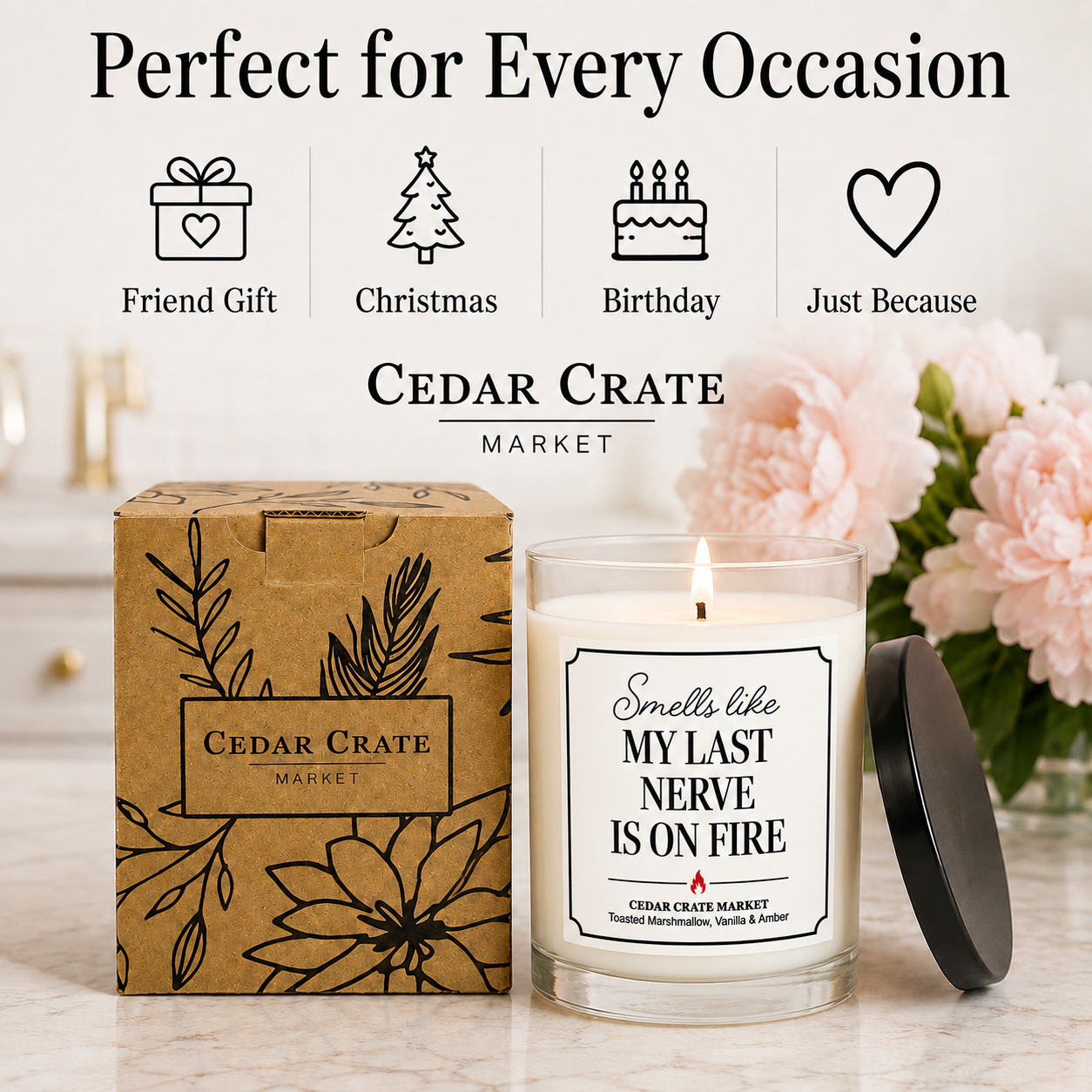 Funny Candle - Smells Like My Last Nerve on Fire