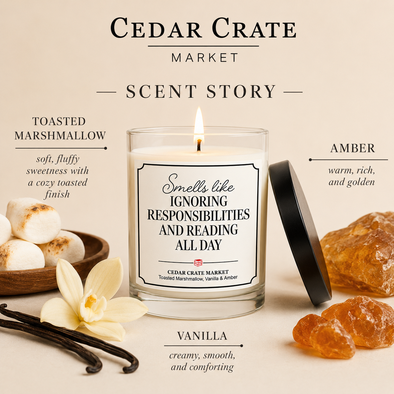 Book Lover Candle - Ignoring Responsibilities