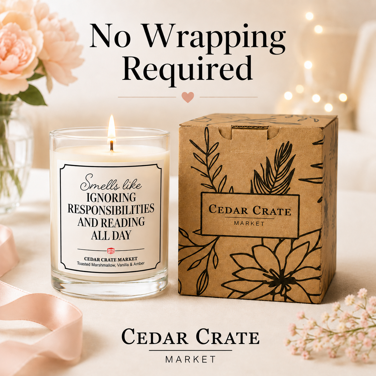 Book Lover Candle - Ignoring Responsibilities