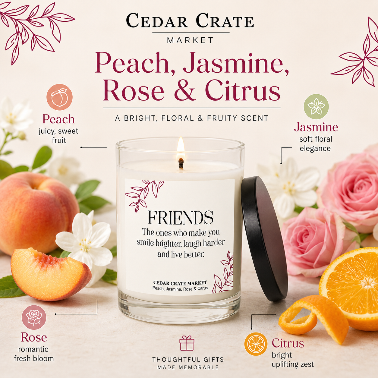 Best Friend Candle - Smile Brighter, Laugh Harder