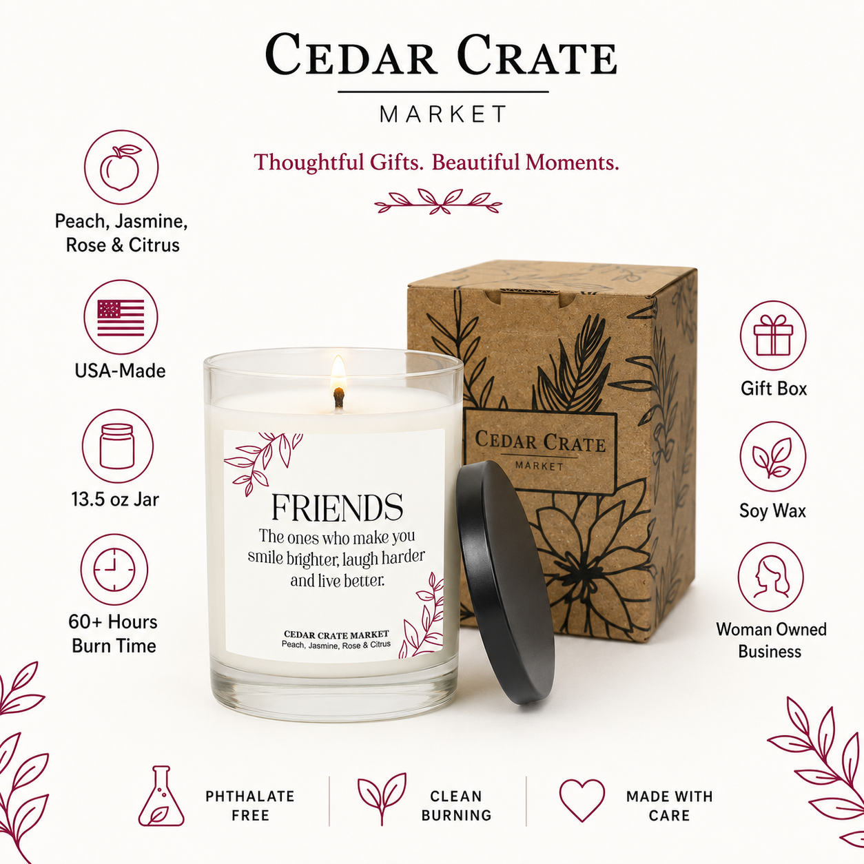 Best Friend Candle - Smile Brighter, Laugh Harder