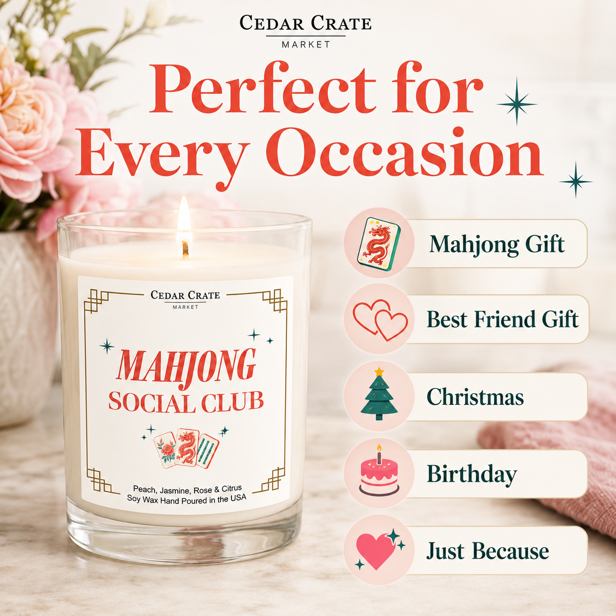 Mahjong Candle - Mahjong Social Club