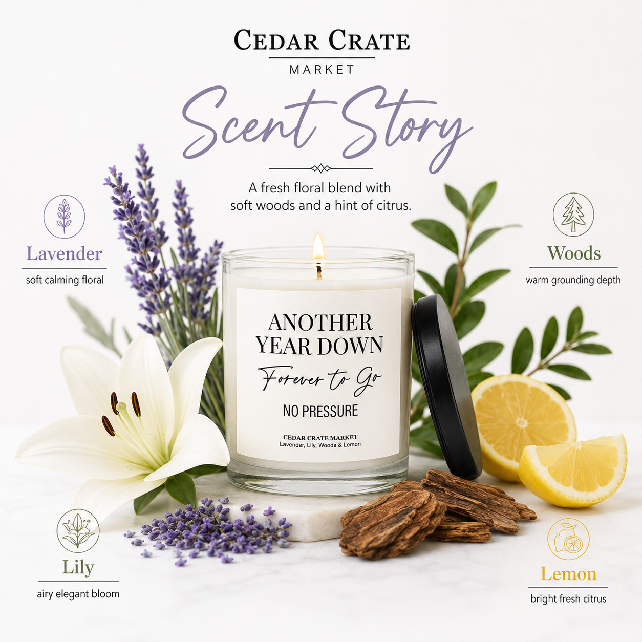 Anniversary Candle - Another Year Down, Forever to Go