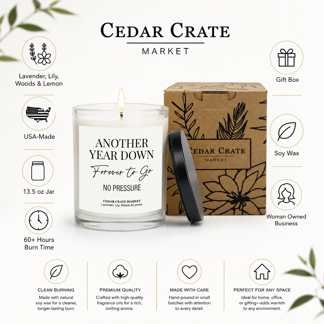 Anniversary Candle - Another Year Down, Forever to Go