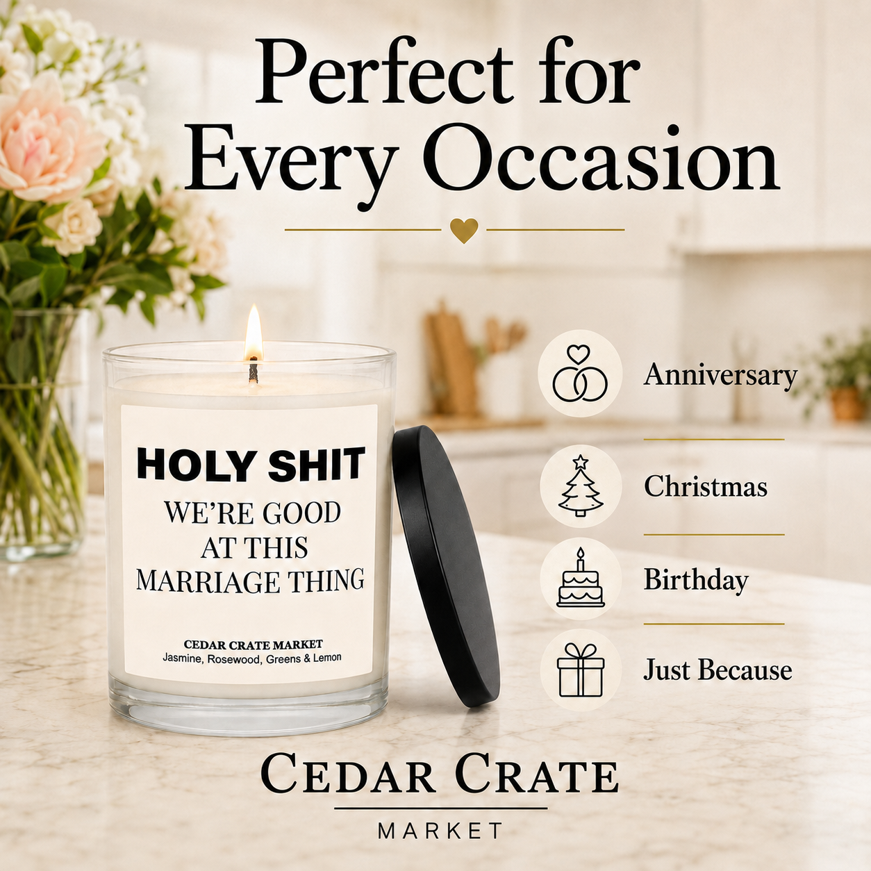 Anniversary Candle - We're Good at This Marriage