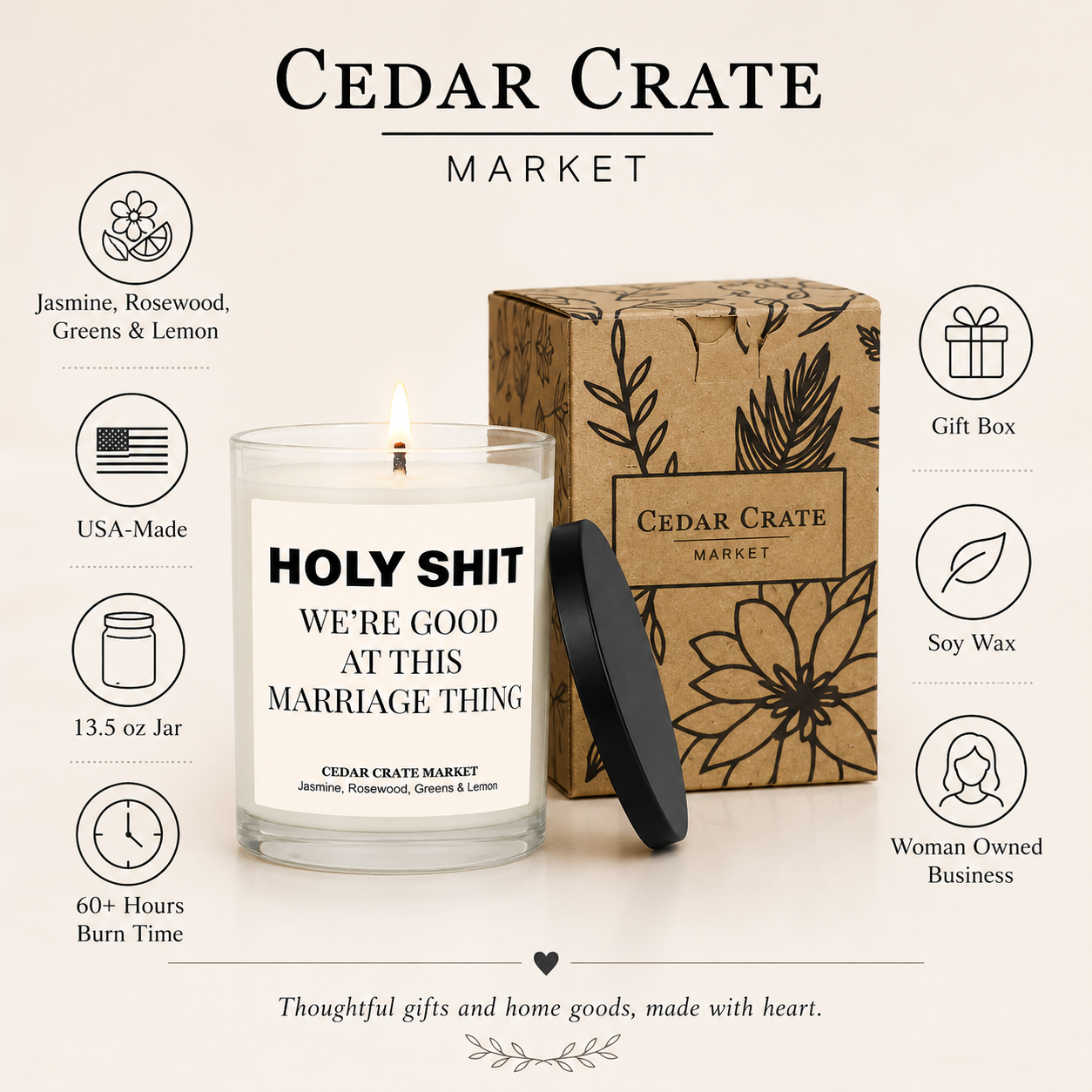Anniversary Candle - We're Good at This Marriage