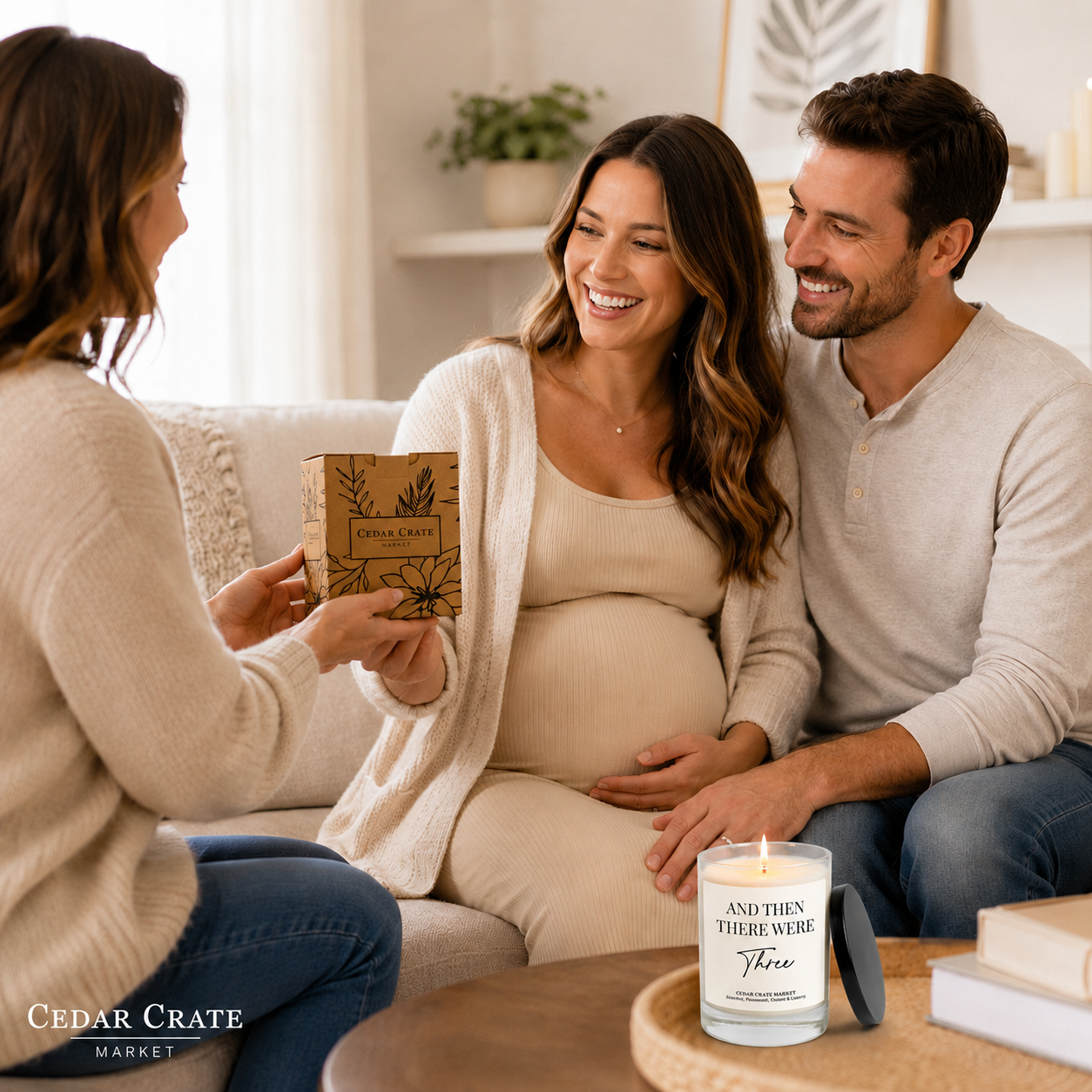 Mom To Be Candle - And Then There Were Three