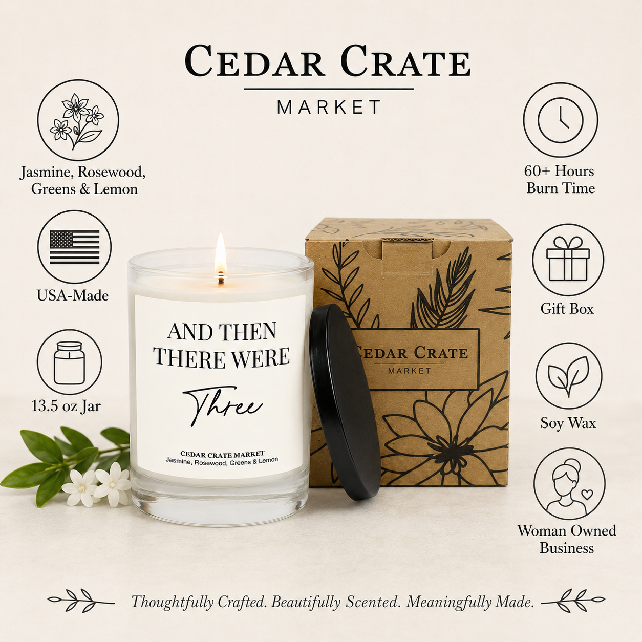 Mom To Be Candle - And Then There Were Three