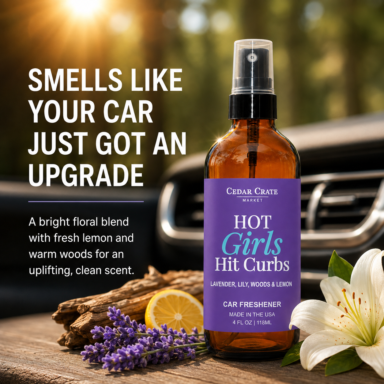 Car Freshies - Hot Girls Hit Curbs Sunlit Lavender Spray
