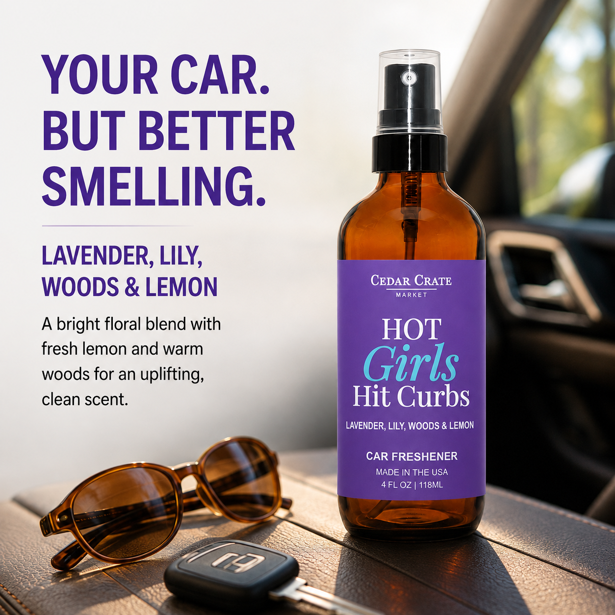 Car Freshies - Hot Girls Hit Curbs Sunlit Lavender Spray