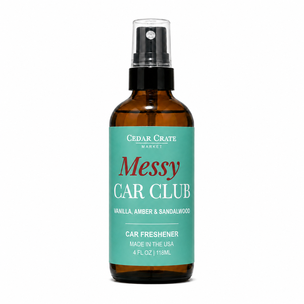 Car Freshies - Messy Car Club Amber Vanilla Woods Spray