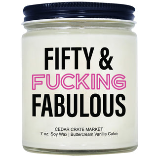 Fifty & Fucking Fabulous Clear Jar