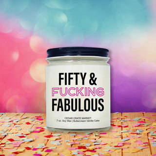 Fifty & Fucking Fabulous Clear Jar