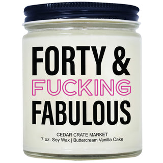 Forty & Fucking Fabulous Clear Jar