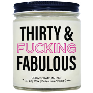 Thirty & Fucking Fabulous Clear Jar