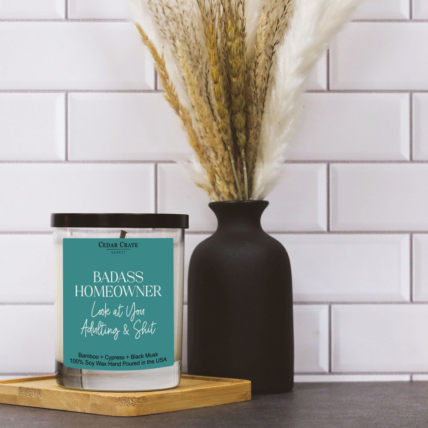 Badass Homeowner Look At You Adulting And Shit Color Candle