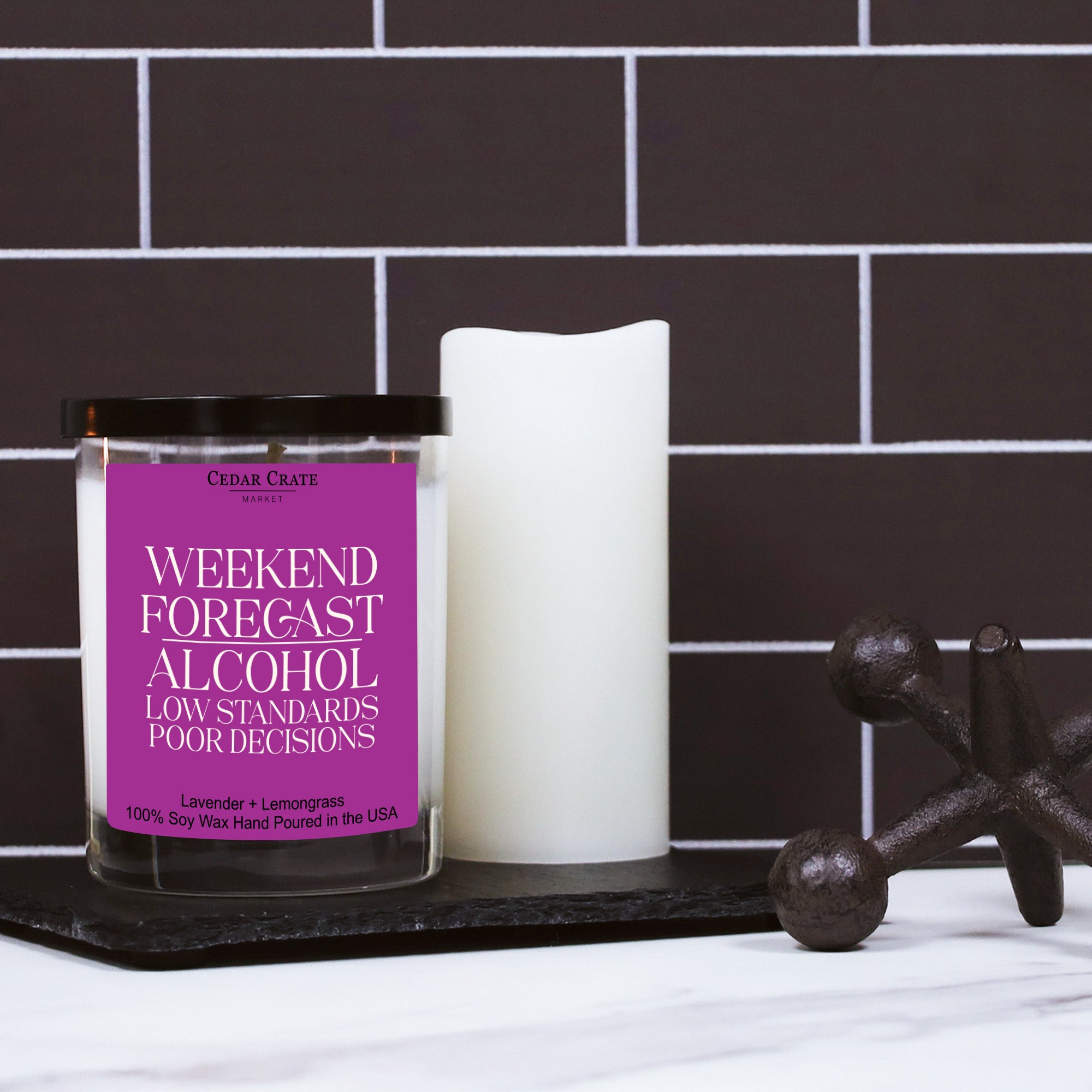 Weekend Forecast Alcohol Poor Decisions Funny Candles Color