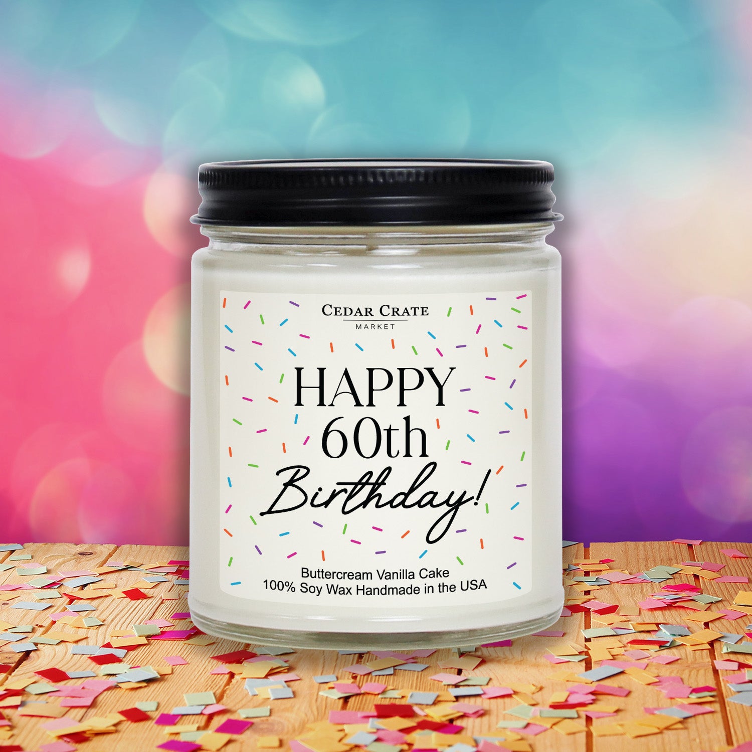 Happy 60th Birthday Jar Candle