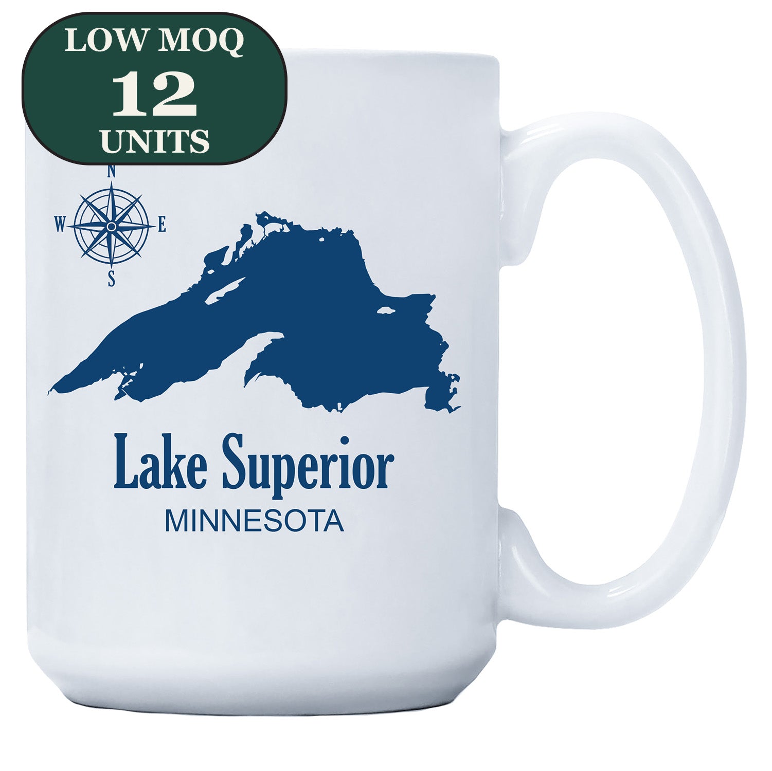 Coffee Mug - Custom Name Drop Lake Map - MOQ 12