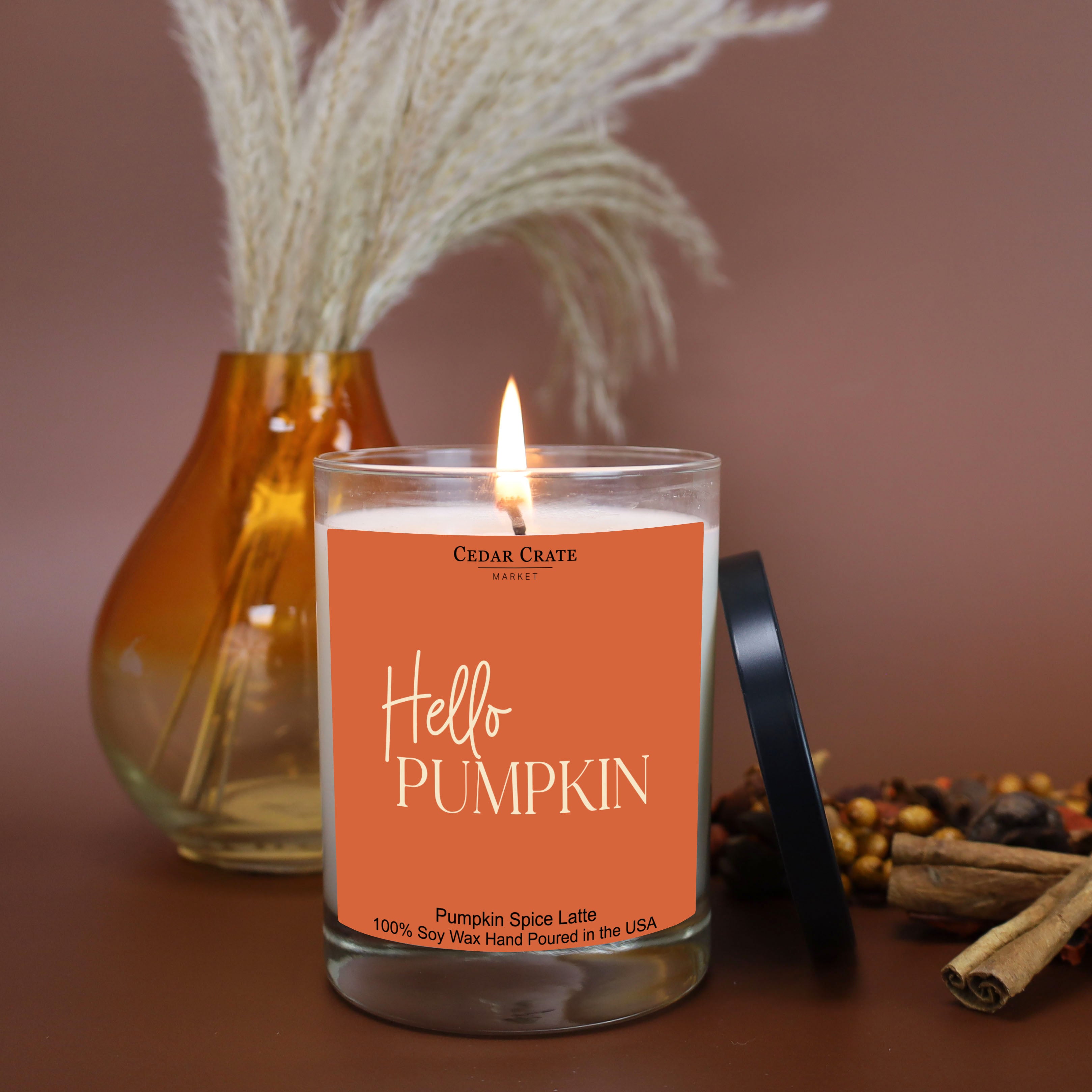 Hello Pumpkin Color Candle