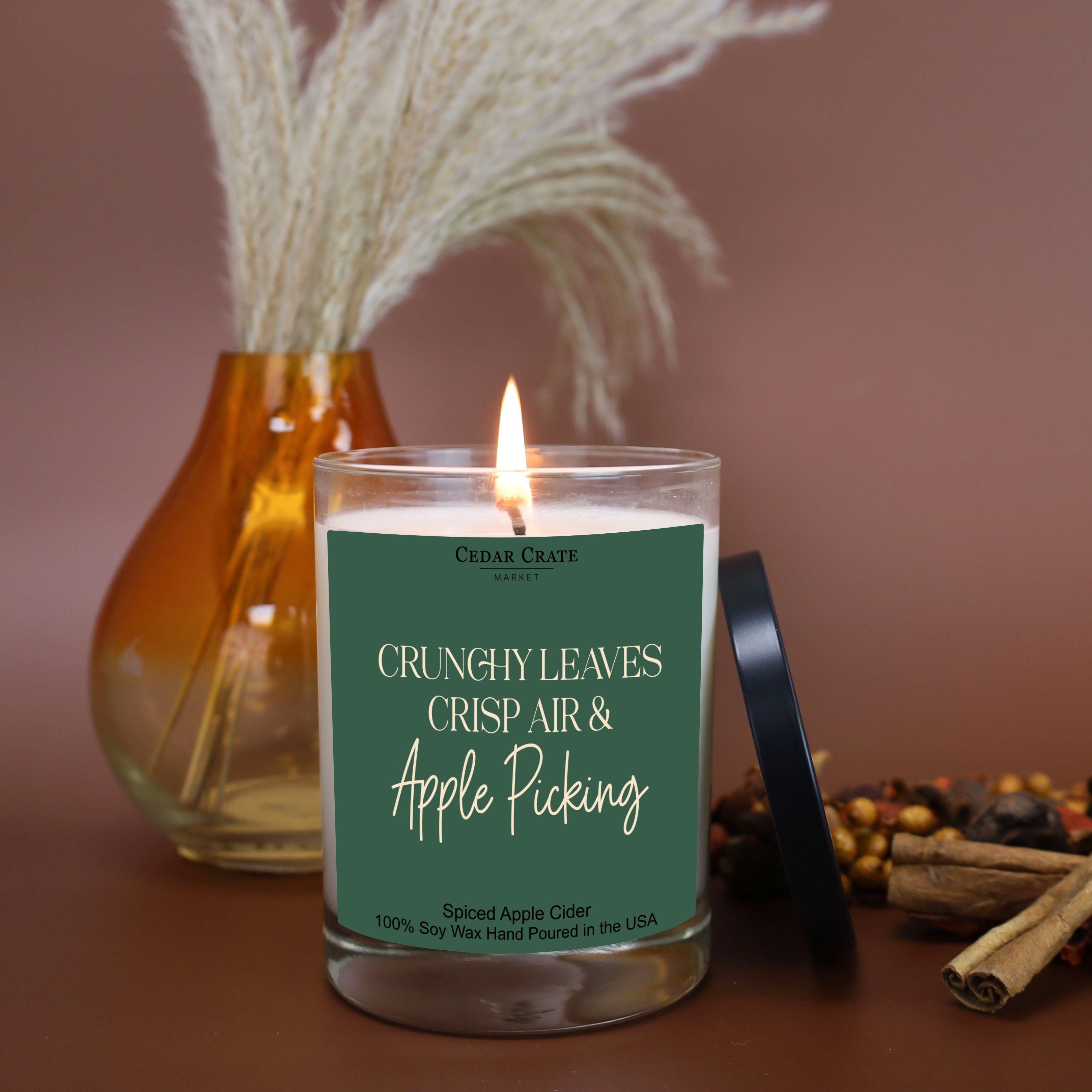 Crunchy Leaves, Crisp Air & Apple Picking Color Candle