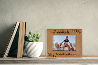 Grandkids Make Life Grand Wood Photo Frame
