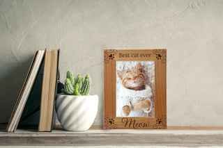 Best Cat Ever Wood Photo Frame