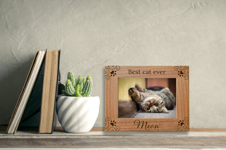 Best Cat Ever Wood Photo Frame