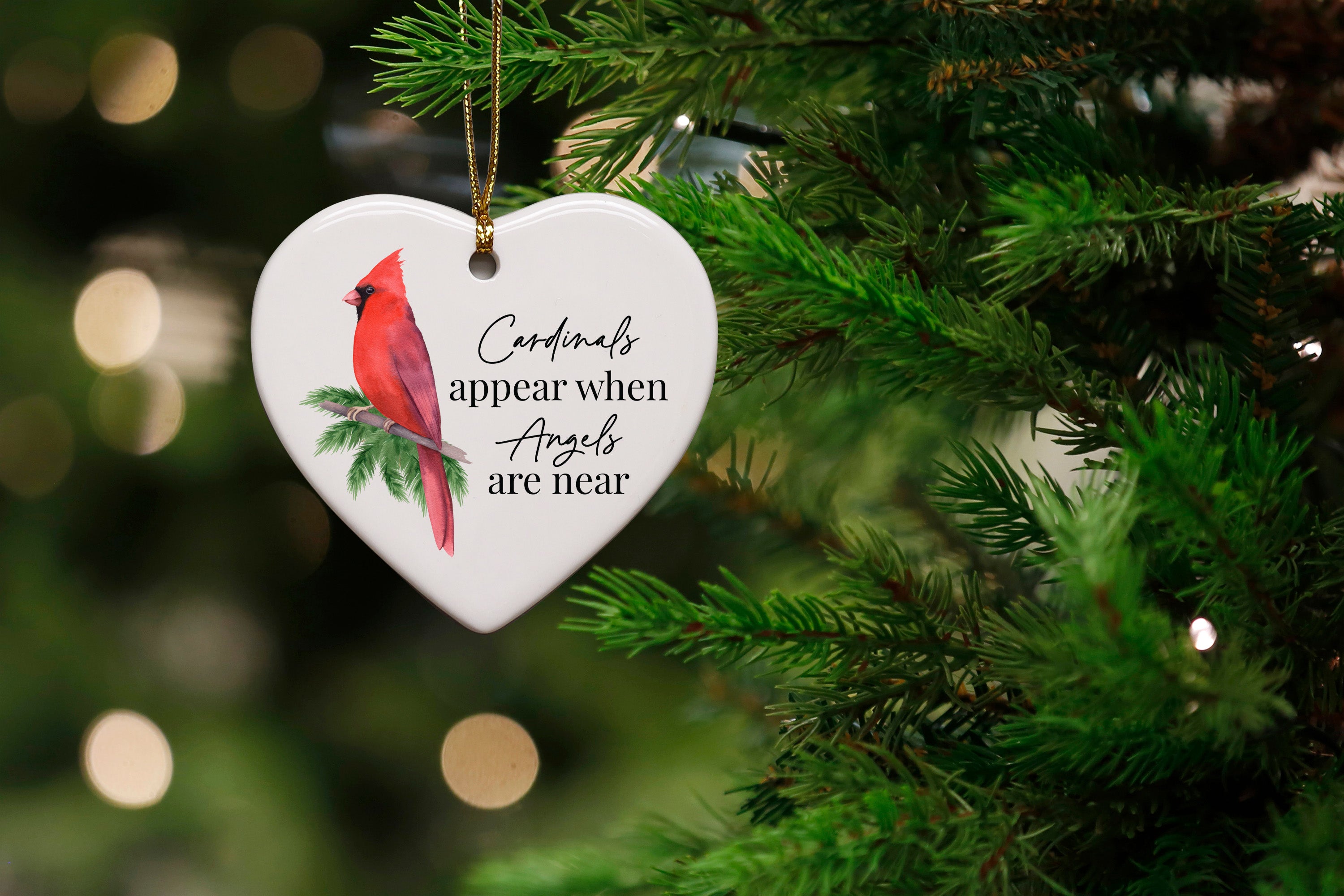 Cardinals Appear When Angels Are Near Keepsake Ornament